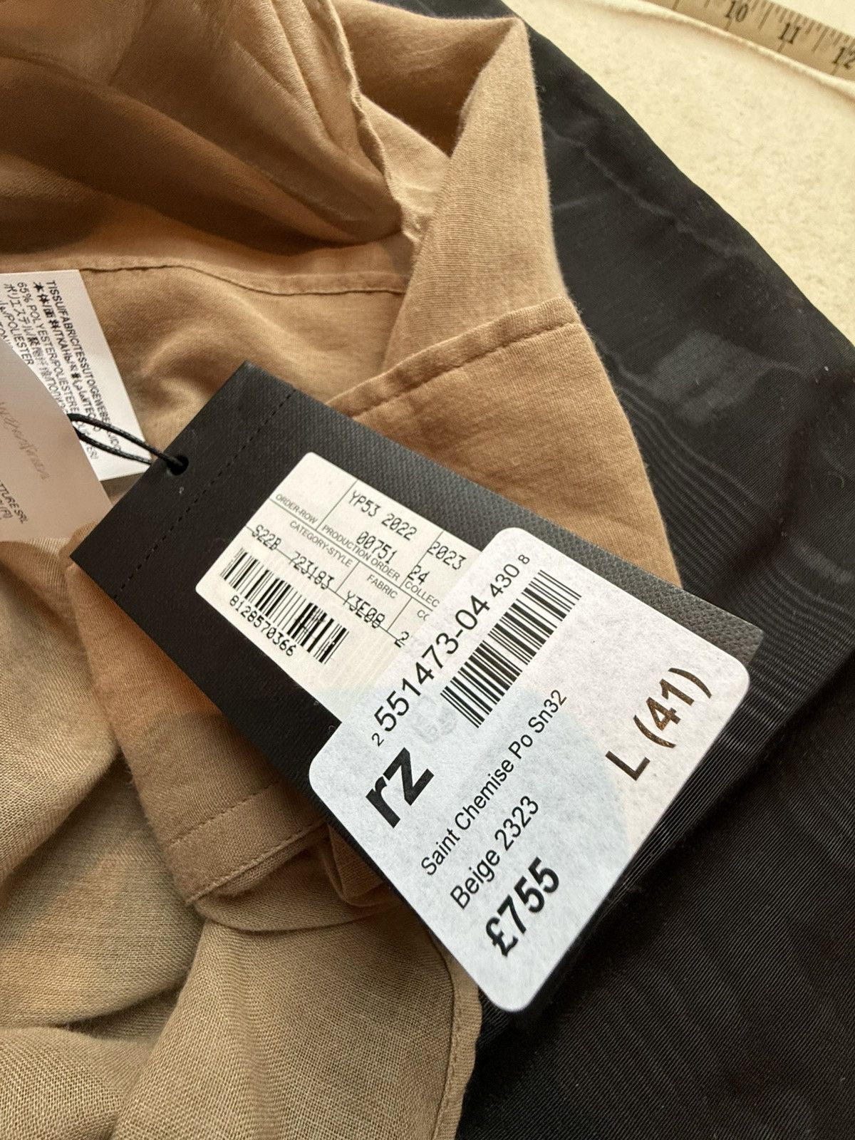 Saint Laurent Paris $1.1k SS23 Saint Laurent camo khaki army style sheer shirt L Size US L / EU 52-54 / 3 - 16 Thumbnail