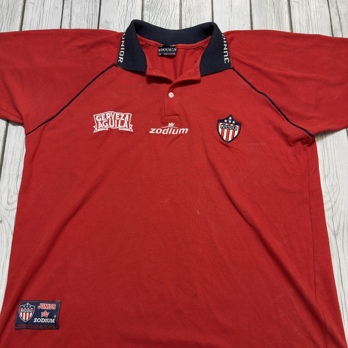 Vintage Vintage Club Junior FC polo shirt Size US L / EU 52-54 / 3 - 3 Thumbnail