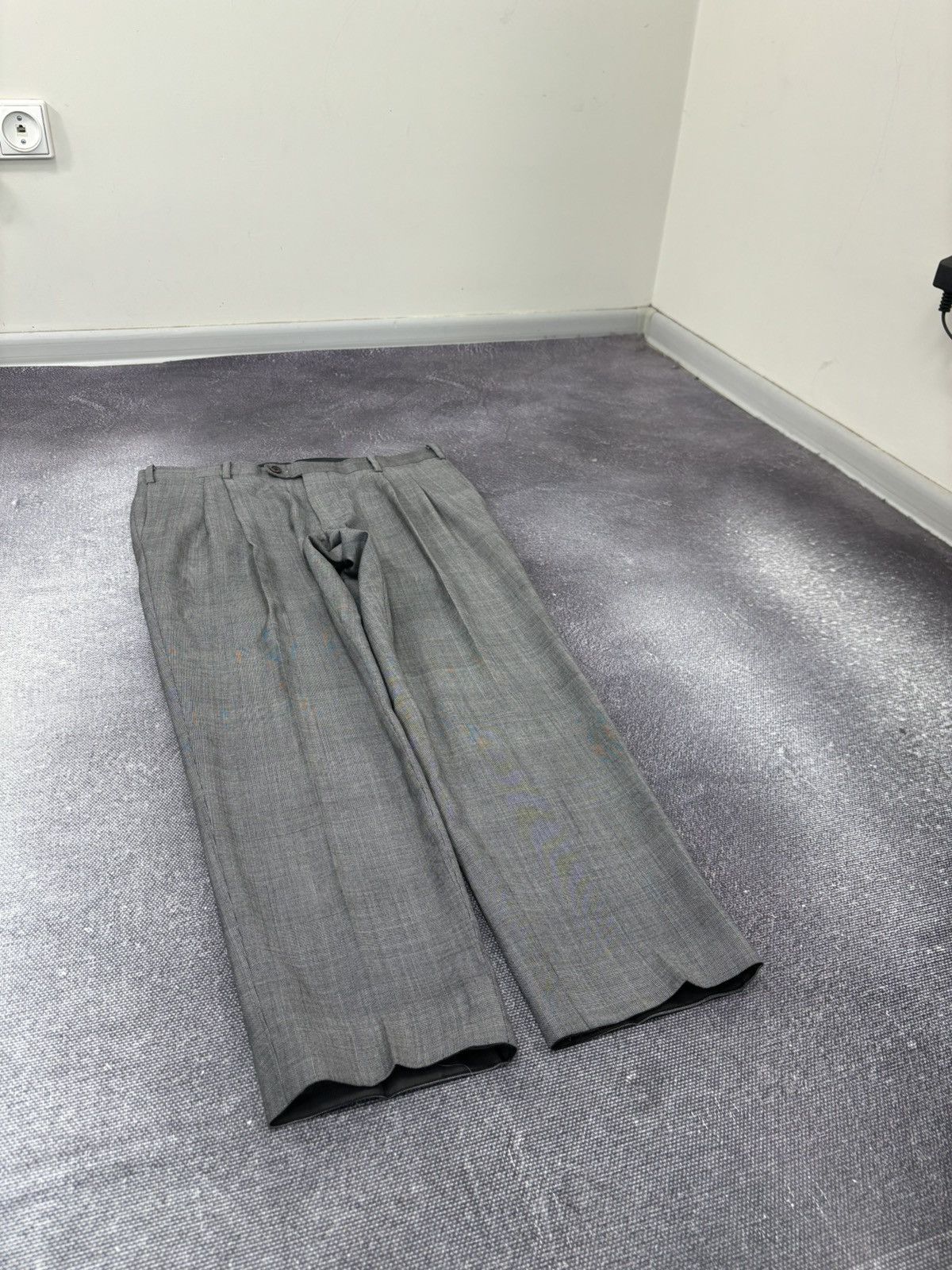 Suitsupply Suitsupply Lazio Men’s Glen Check Gray Wool Dress Pants Size US 32 / EU 48 - 3 Thumbnail