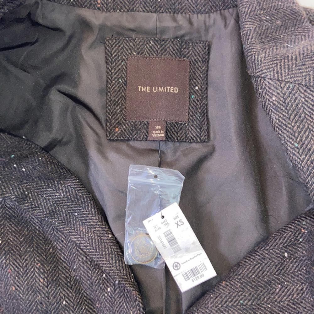 Designer The Limited l NWT Brown Tweed Blazer Jacket Size XS Size XS / US 0-2 / IT 36-38 - 8 Thumbnail