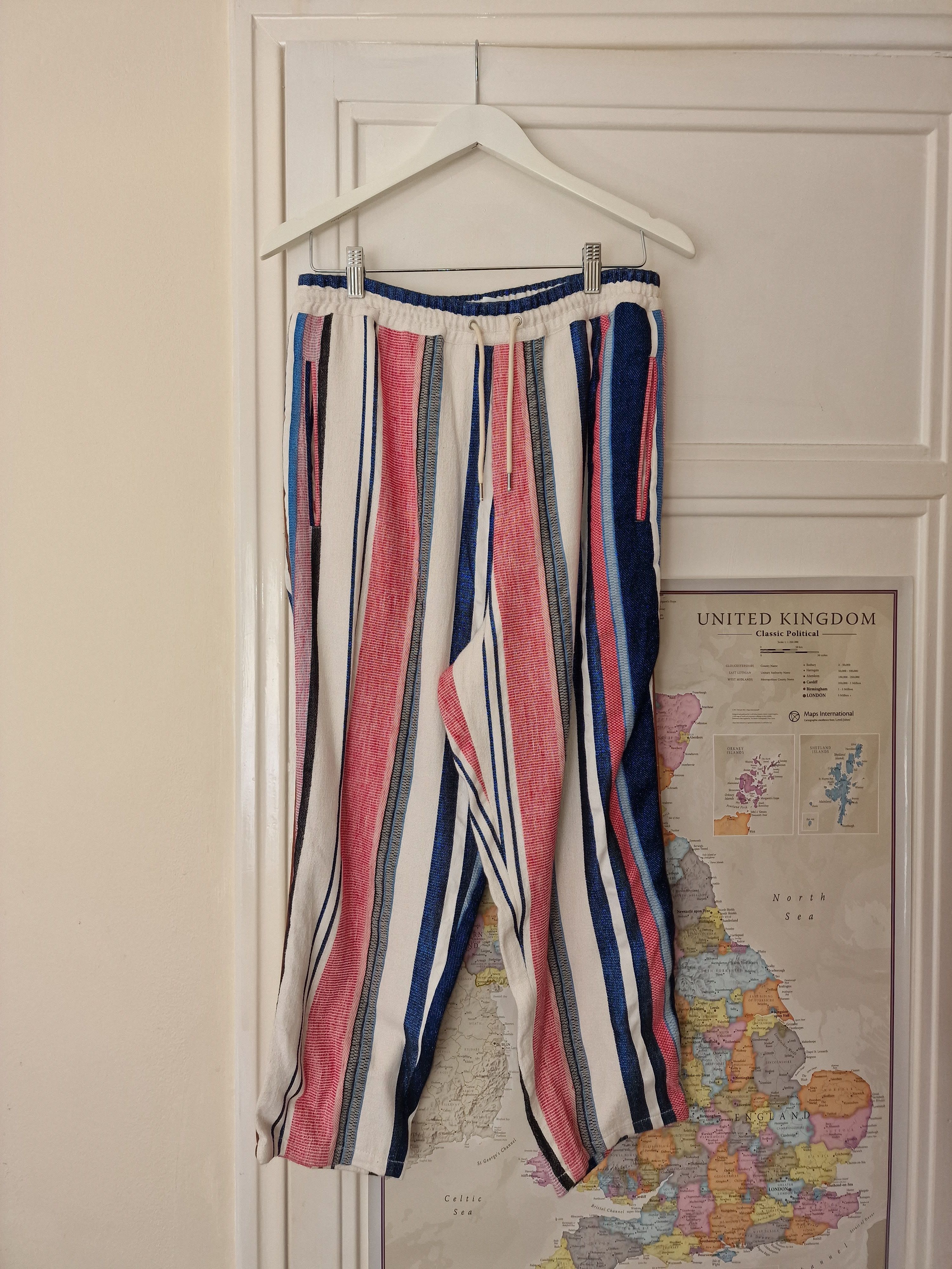 Umit Benan SS17 Linen/Cotton Trousers Stripe (46) Size US 30 / EU 46 - 2 Thumbnail