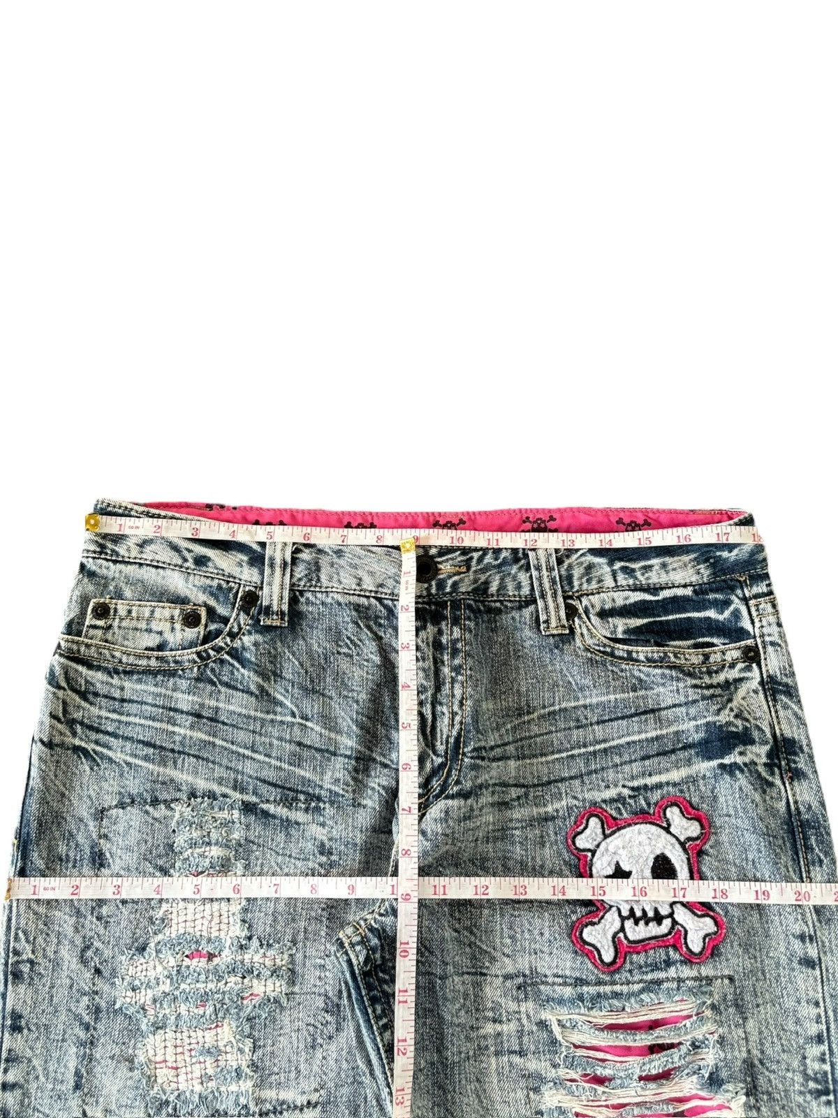 Hysteric Glamour Vintage Japanese Brand Punk Distressed Baggy Jeans Size 36" / US 14 / IT 50 - 6 Thumbnail