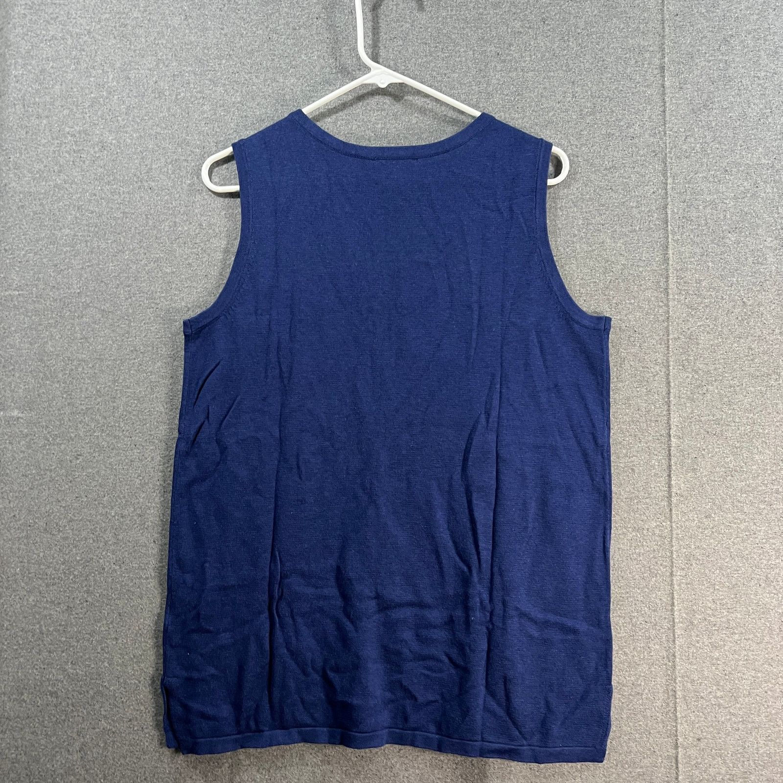 Isaac Mizrahi Isaac Mizrahi Live! V-Neck Sweater Tank Royal Size S / US 4 / IT 40 - 2 Thumbnail