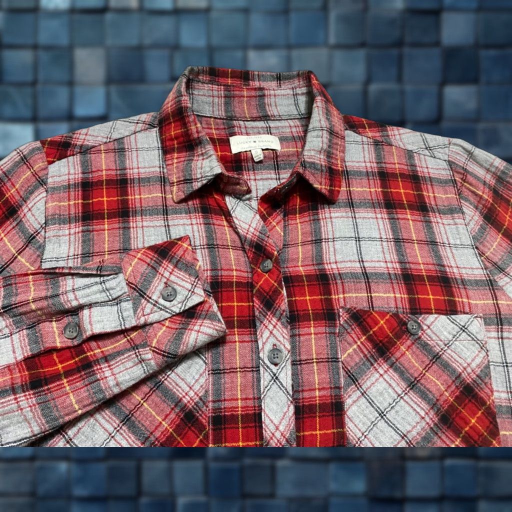 Lucky Brand Lucky Brand Shirt Womens Small Long Sleeve Button-Front Multicolor Plaid Cotton Women’s Shirt Size S / US 4 / IT 40 - 1 Thumbnail