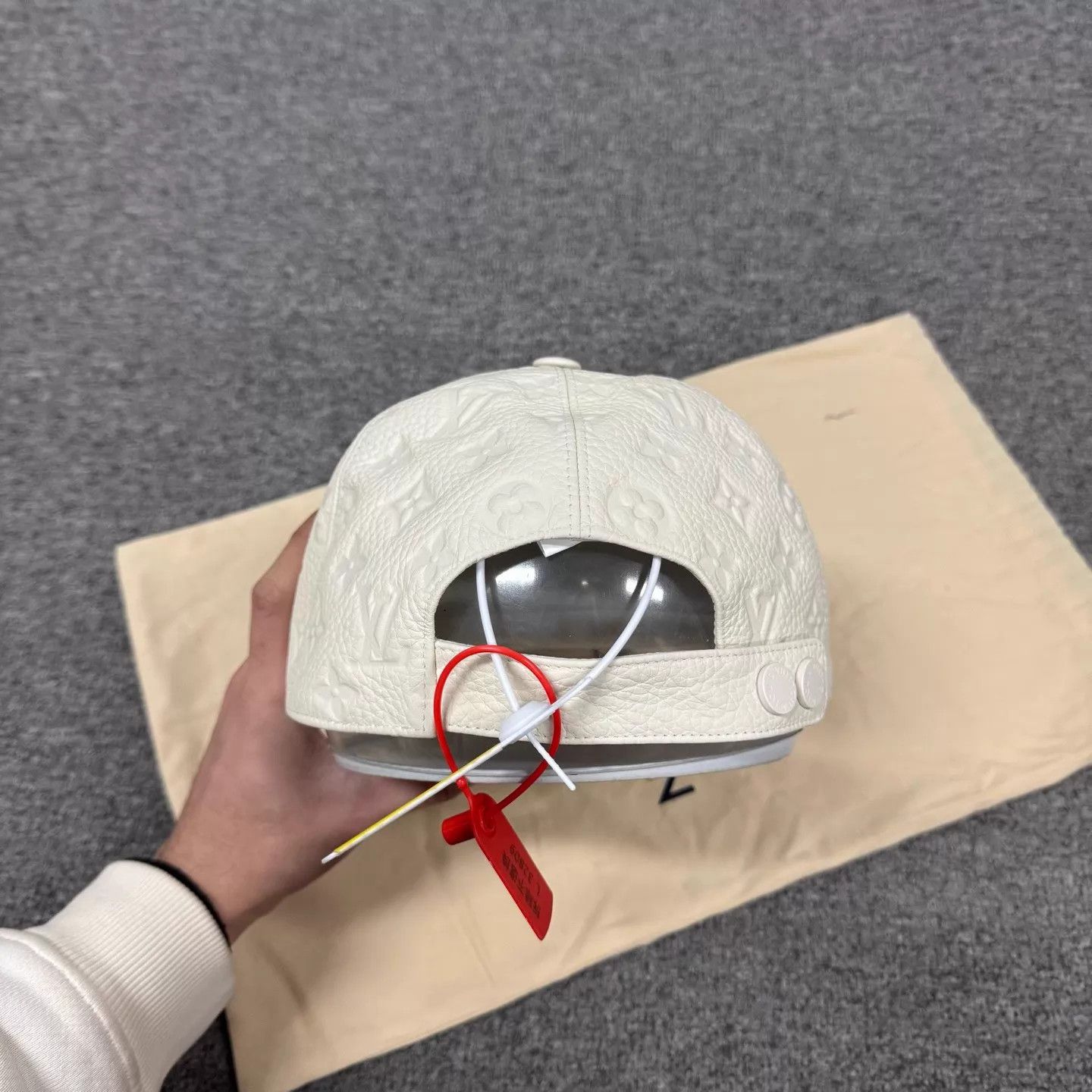 Louis Vuitton LV Monogram Embossed Leather Baseball Cap 99 New Size ONE SIZE - 3 Thumbnail