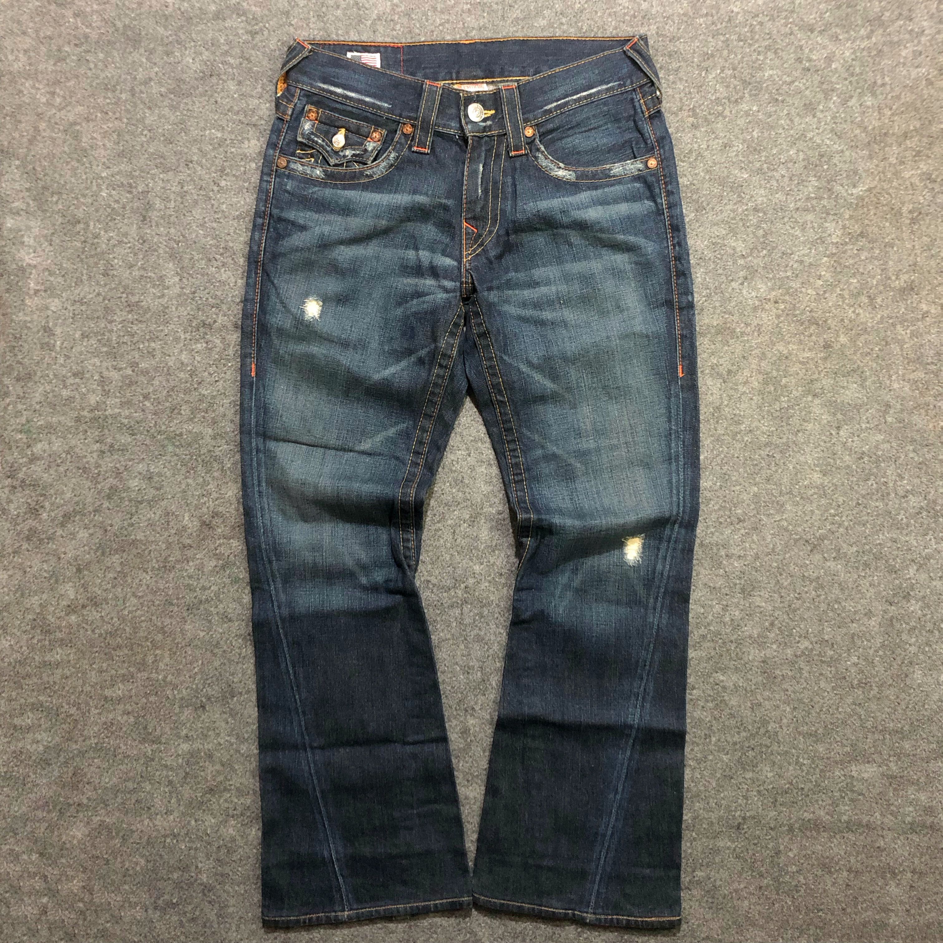 Japanese Brand True Religion Joey Super T Bootcut Jeans Denim Dark Wash Size US 29 - 1 Thumbnail