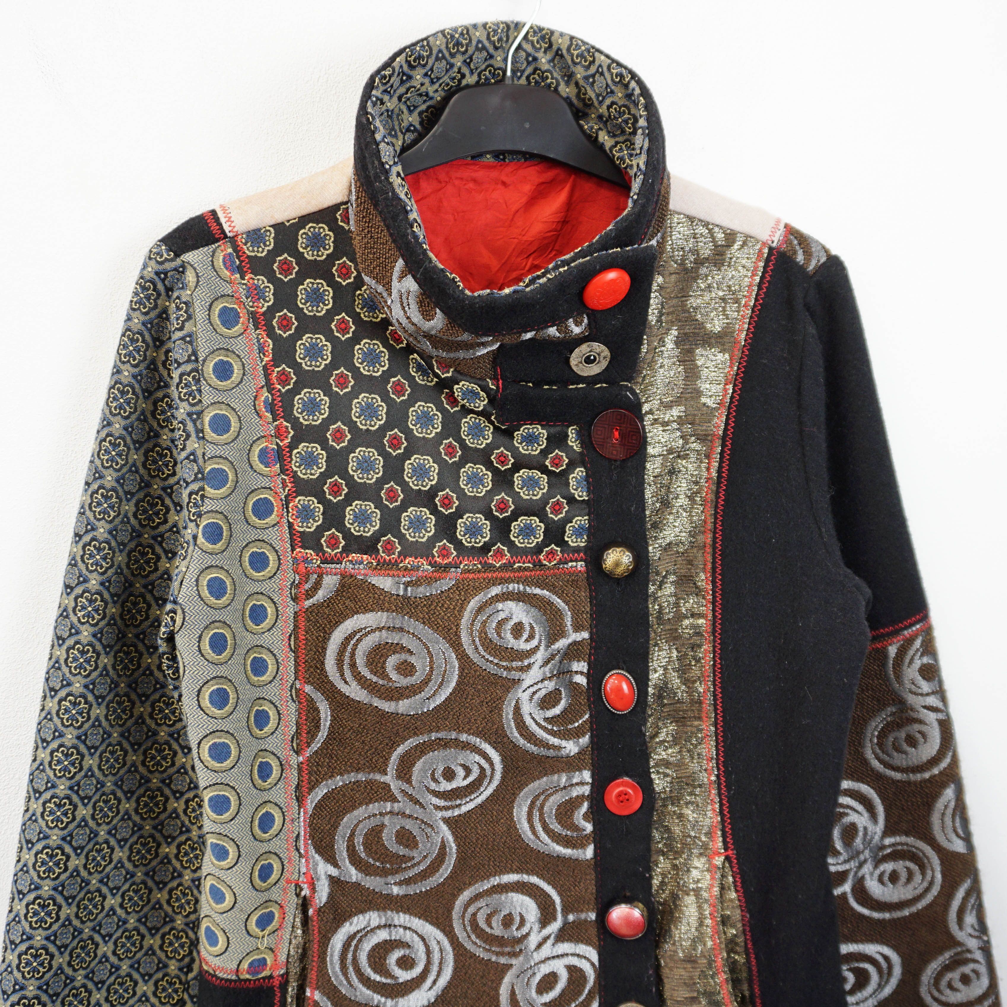 Desigual Archive Multi Color Abstract Coat Size M / US 6-8 / IT 42-44 - 2 Thumbnail