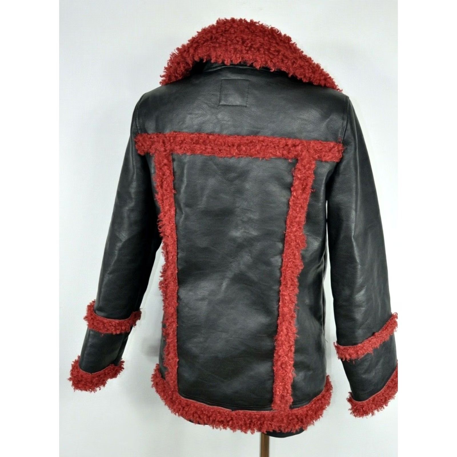Vintage URBANCODE Longline Aviator Coat With Contrast Fleece Lining Women's Size US 4 Coat Black Women XS-4? Size S / US 4 / IT 40 - 5 Thumbnail