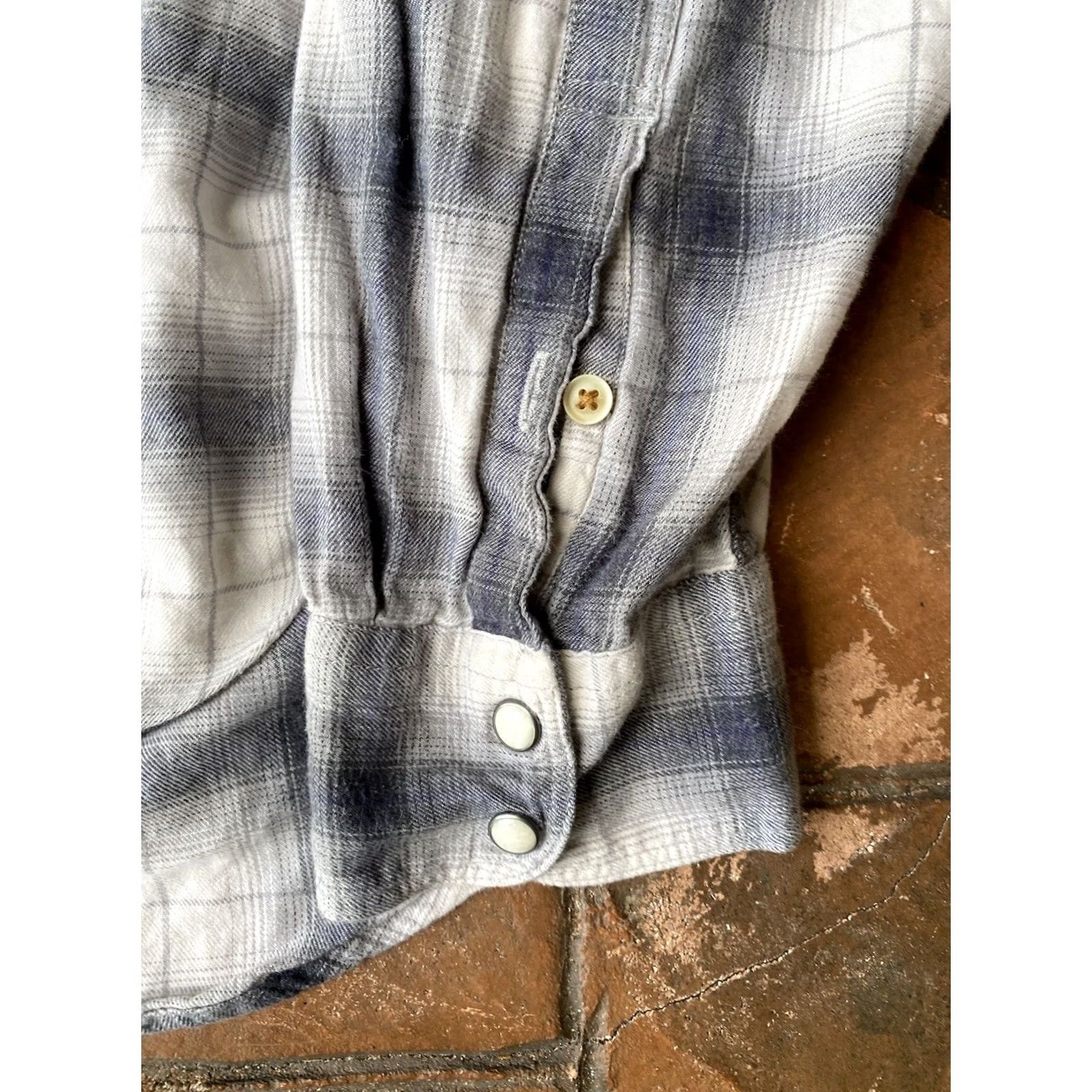 Lucky Brand Lucky Brand Western Shirt Men's XL Classic Fit Long Sleeve Pearl Snap Plaid Size US XL / EU 56 / 4 - 6 Thumbnail