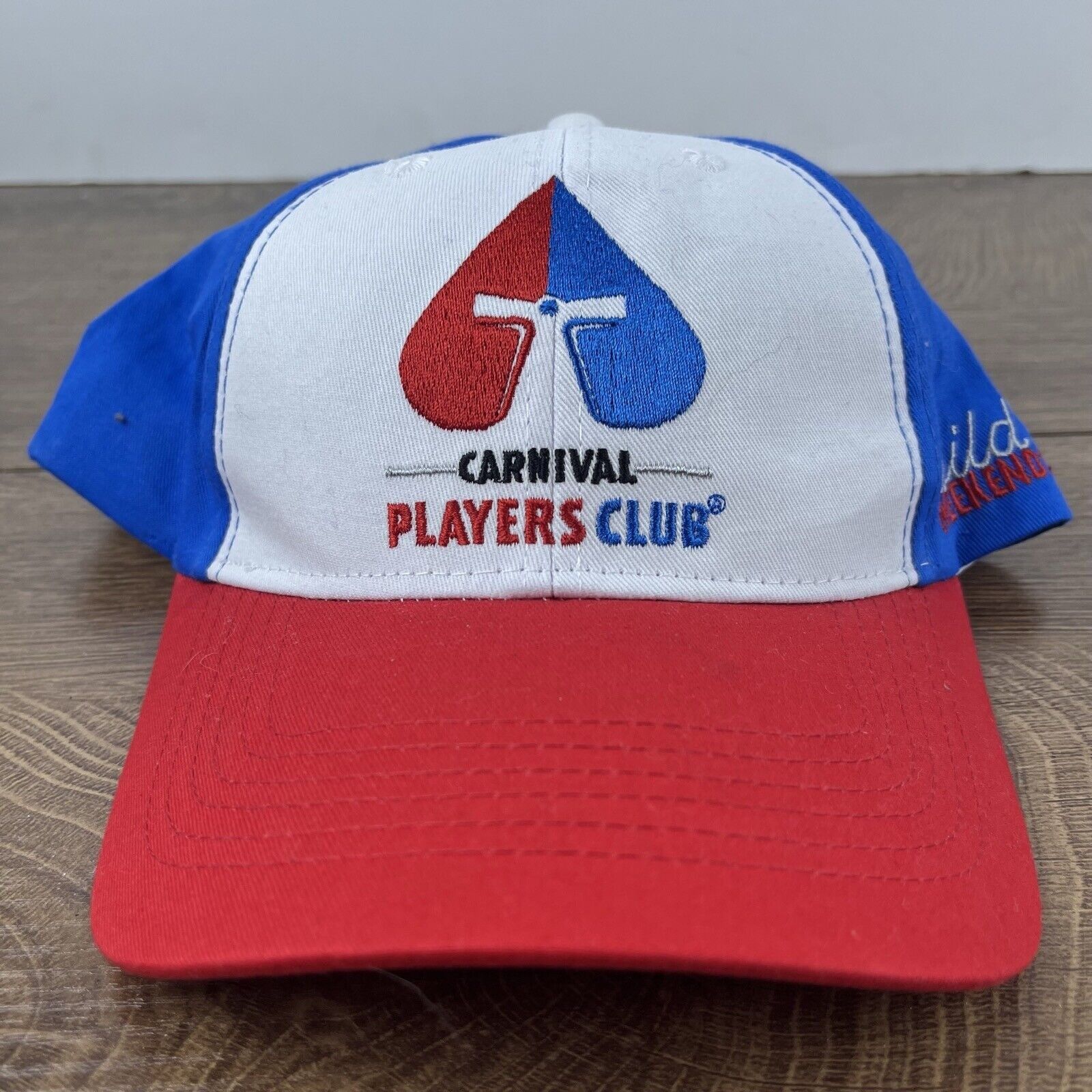 Other Carnival Players Club Hat White Cap Hat Adjustable Hat White Size ONE SIZE - 4 Thumbnail