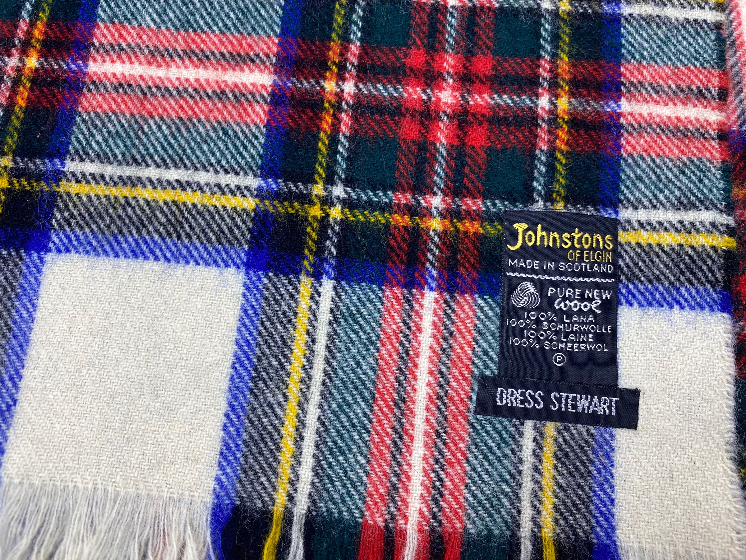 Johnstons Of Elgin × Vintage Vintage Johnstons of Elgin PureNewWool Checkered Plaid Scarf Size ONE SIZE - 11 Thumbnail