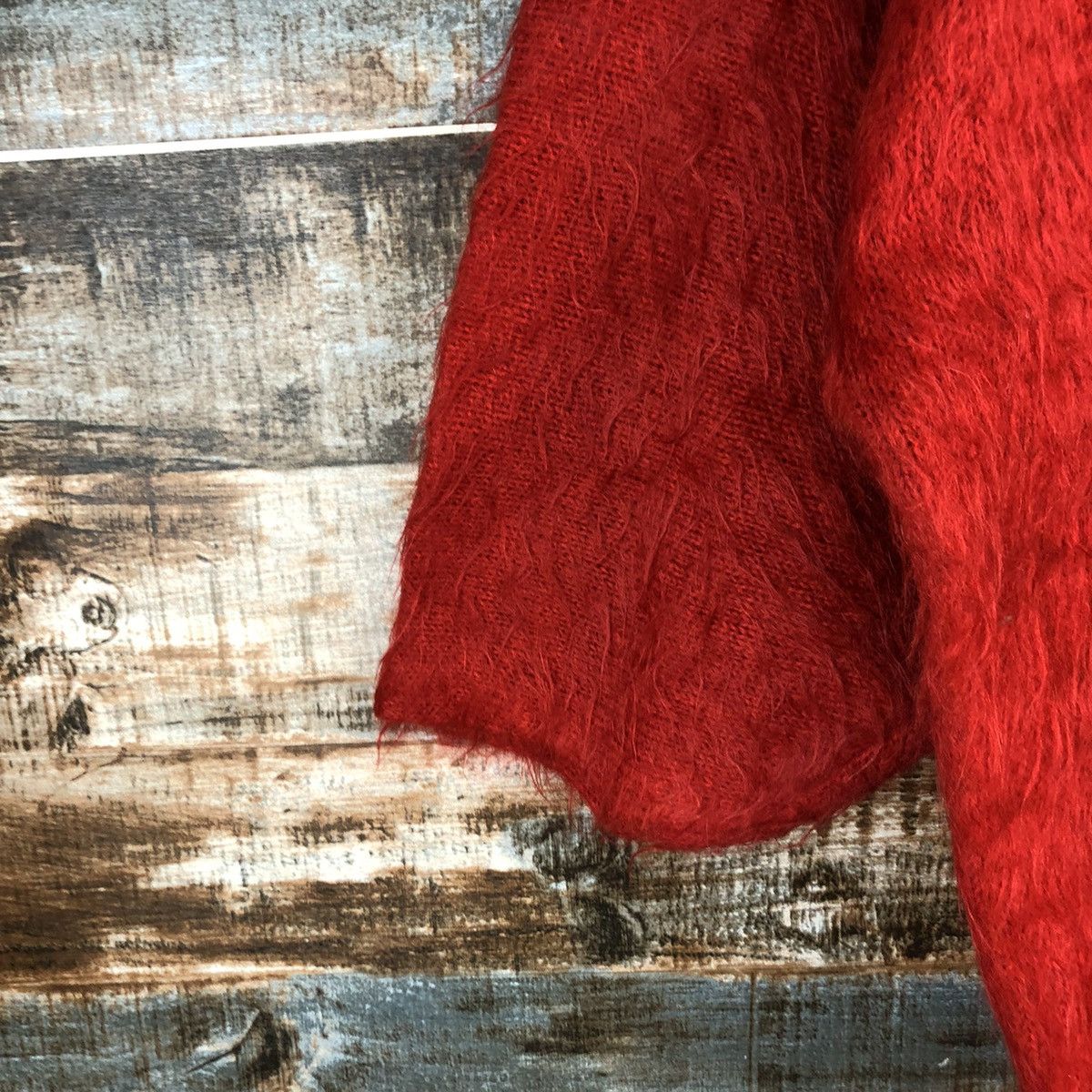 Homespun Knitwear × Japanese Brand Japanese Brand Red Mohair Cardigan #A2295 Size XL / US 12-14 / IT 48-50 - 7 Thumbnail
