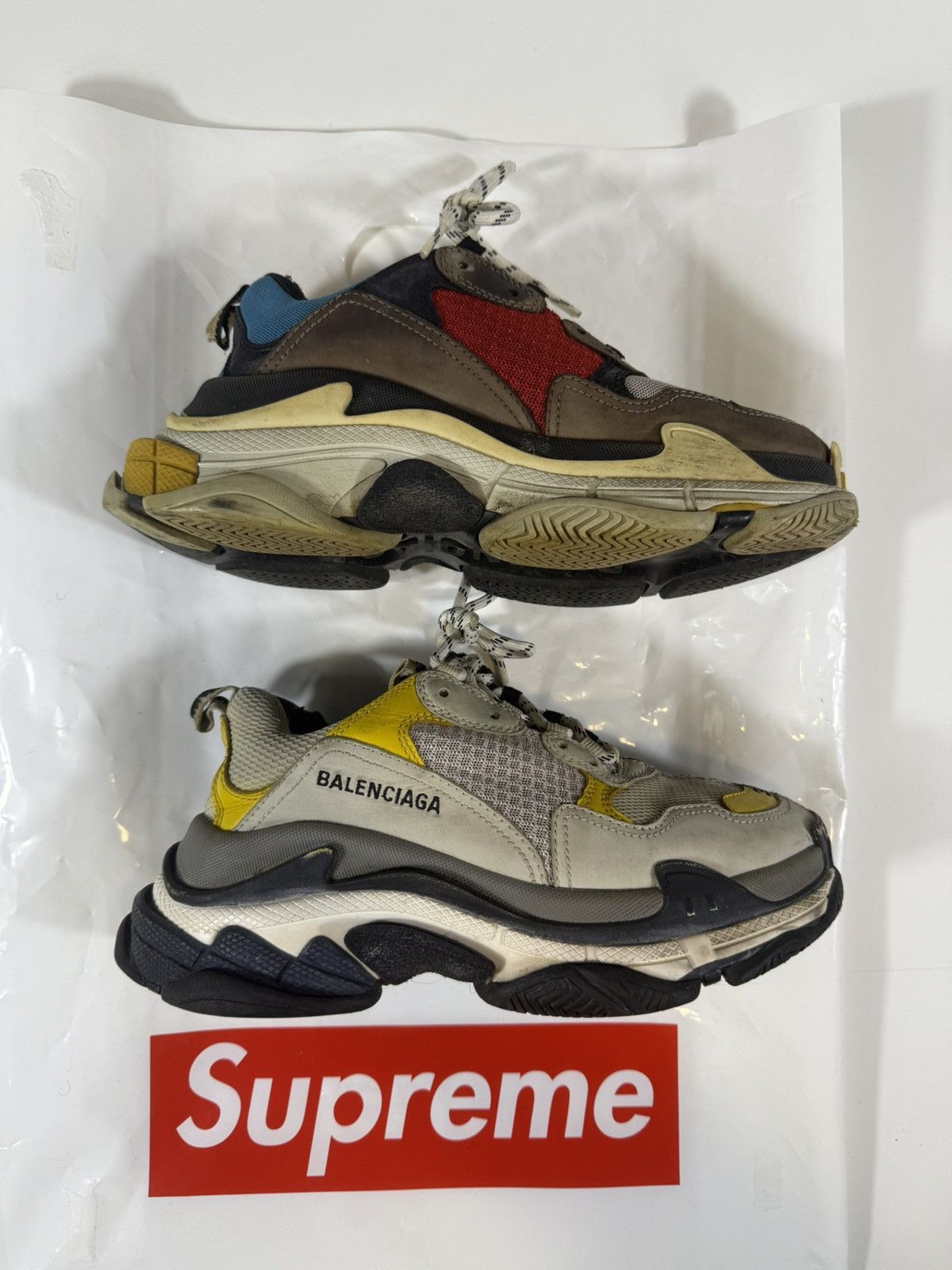 Balenciaga Balenciaga Triple S Multi Color Half & Half ‘Split’ Size US 7 / EU 40 - 1 Thumbnail