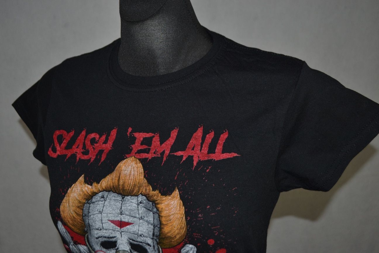 Expert Horror × Vintage Slash'em All Horror Movie Graphic Tee NEW M Size M / US 6-8 / IT 42-44 - 3 Thumbnail
