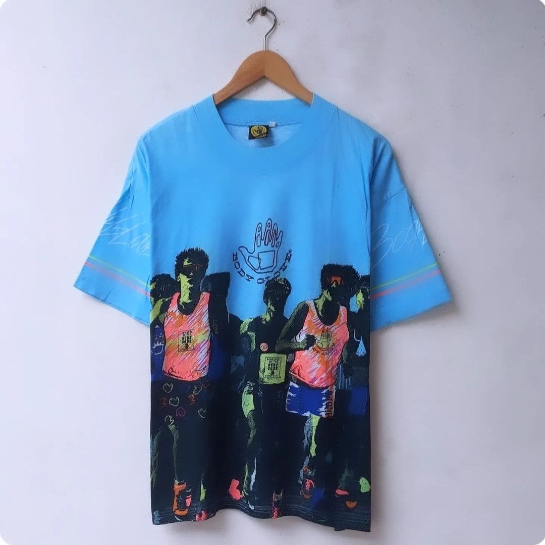 Body Glove × Vintage 🔥RARE🔥Vintage 80s Body Glove Allover Print Tshirt Size US L / EU 52-54 / 3 - 1 Thumbnail