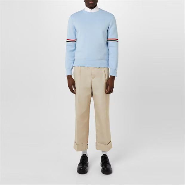 Thom Browne o1g2r1mq0724 Crew Neck Sweaters in Light Blue Size US S / EU 44-46 / 1 - 6 Thumbnail