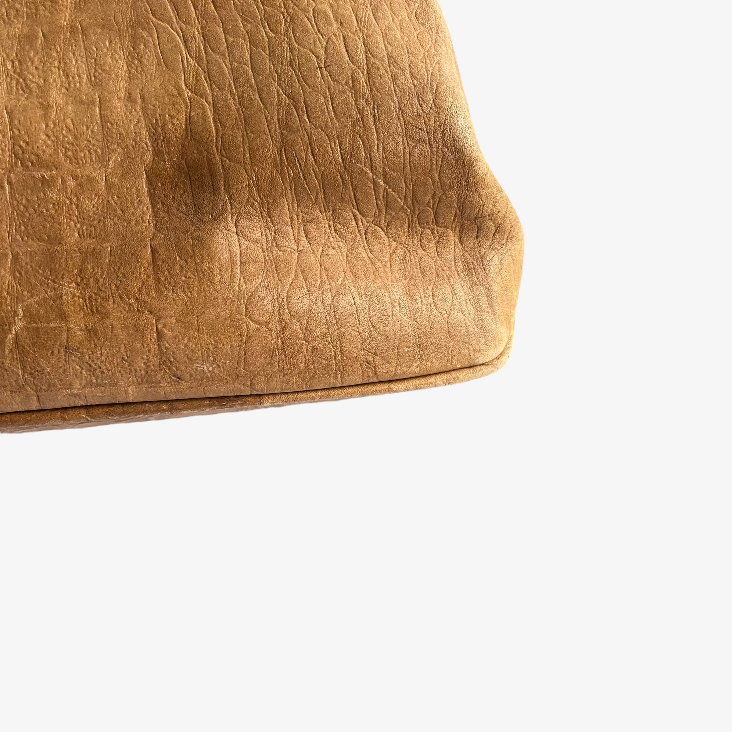 Other Vintage 1950s Crocodile Embossed Brown Leather Shoulder Bag Size ONE SIZE - 7 Thumbnail