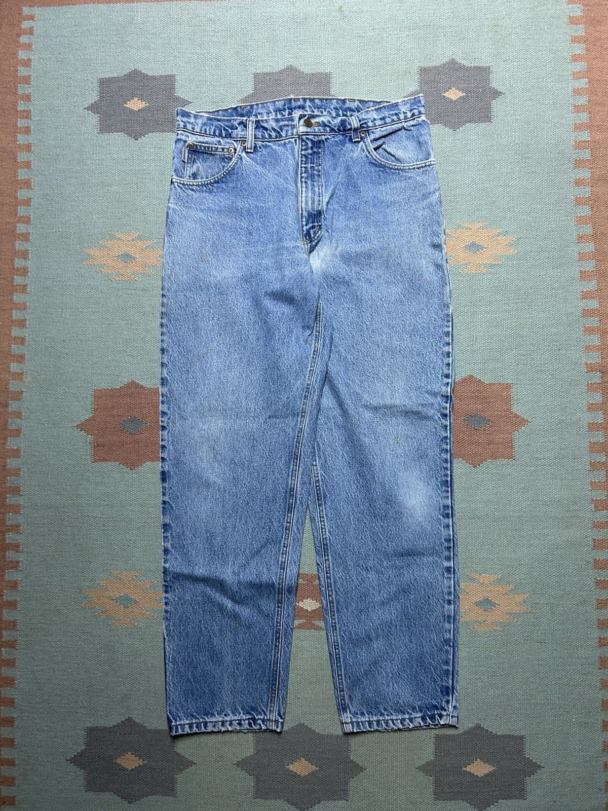 Vintage Vtg Carhartt jeans loose relaxed tapered B17 skater 34x31 Size US 34 / EU 50 - 1 Thumbnail