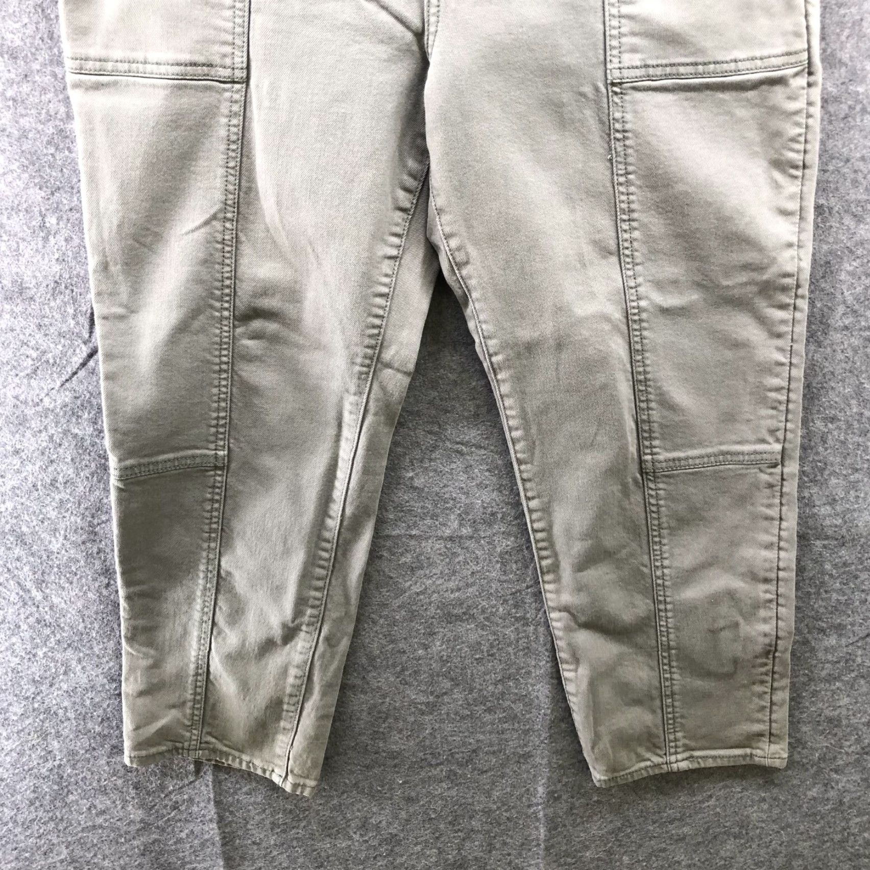 Old Navy Old Navy Sky Hi Straight Jeans Womens 10P Army Green Cropped High Rise Petite 5-Pocket Denim Cotton Blend Jeans Womens Size 32" / US 10 / IT 46 - 4 Thumbnail