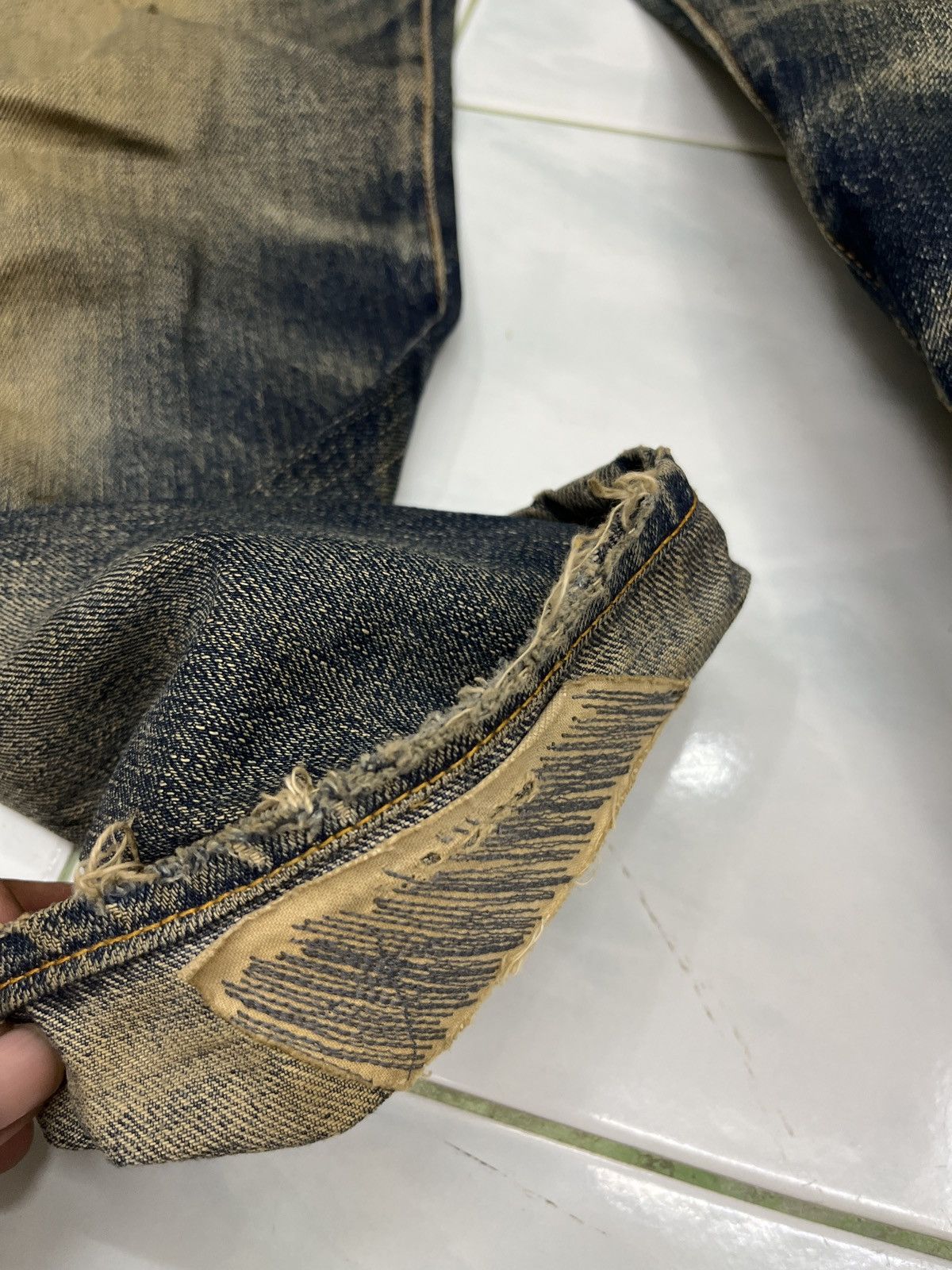 Vintage 🔥🔥🔥ARCHIVE VTG JELADO JAPAN FADED ART SELVEDGE DENIM Size US 31 - 14 Thumbnail