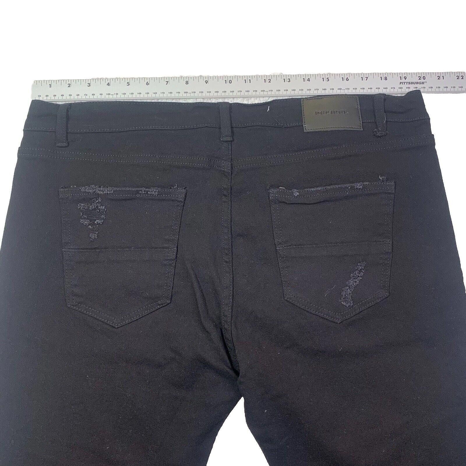 Other Decibel Black Jeans Men's 40x34 Embroidered Front Frayed Size US 40 / EU 56 - 6 Thumbnail