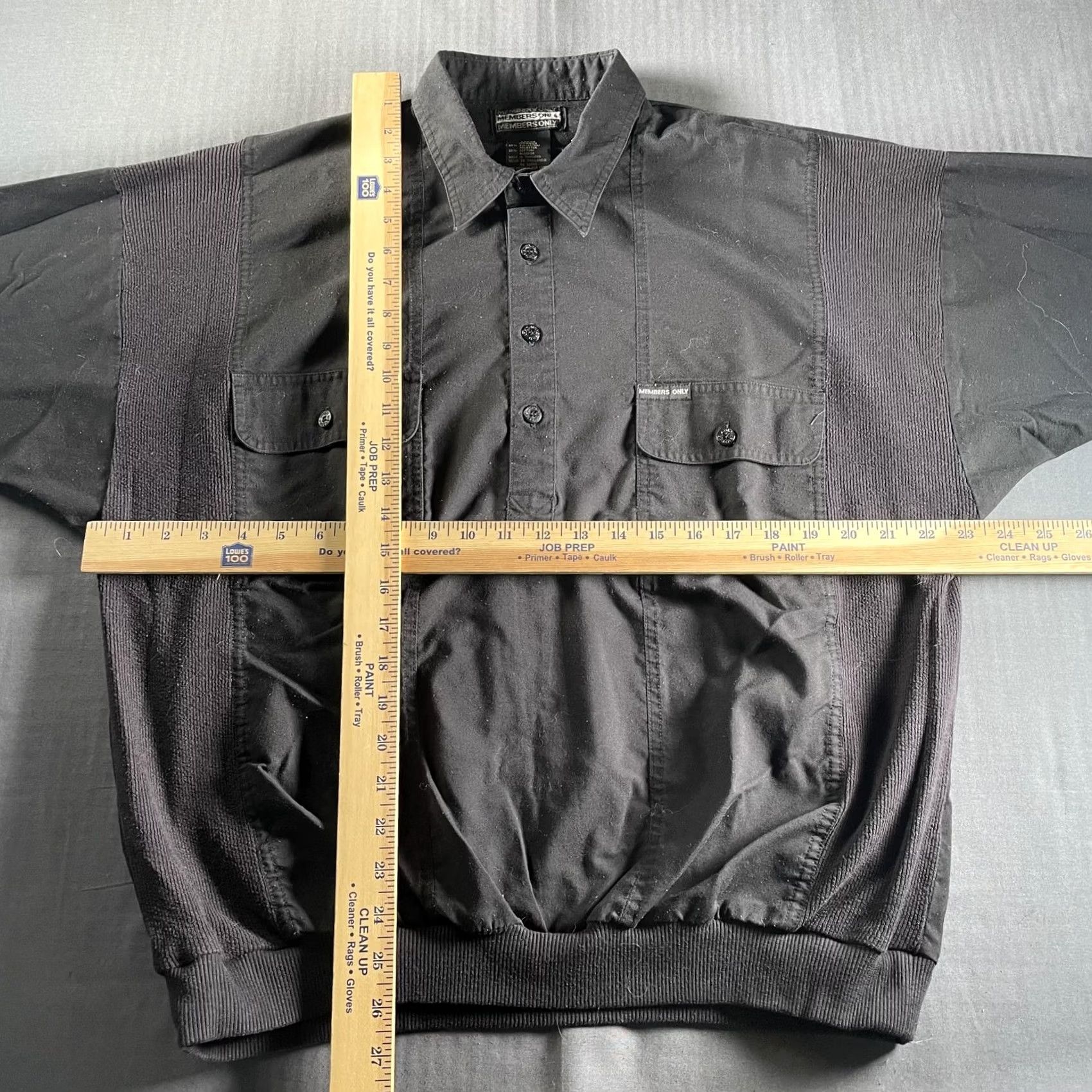 Members Only VINTAGE Members Only Shirt Mens Large Short Sleeve Pullover Pockets 90s Style Black Button-Up Size US L / EU 52-54 / 3 - 4 Thumbnail