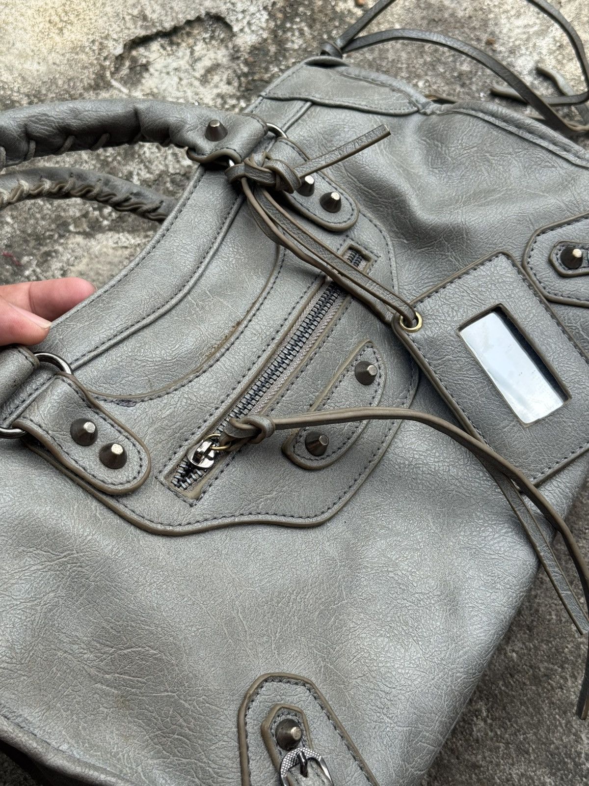 Vintage Leather Bags City Grey Size ONE SIZE - 13 Thumbnail