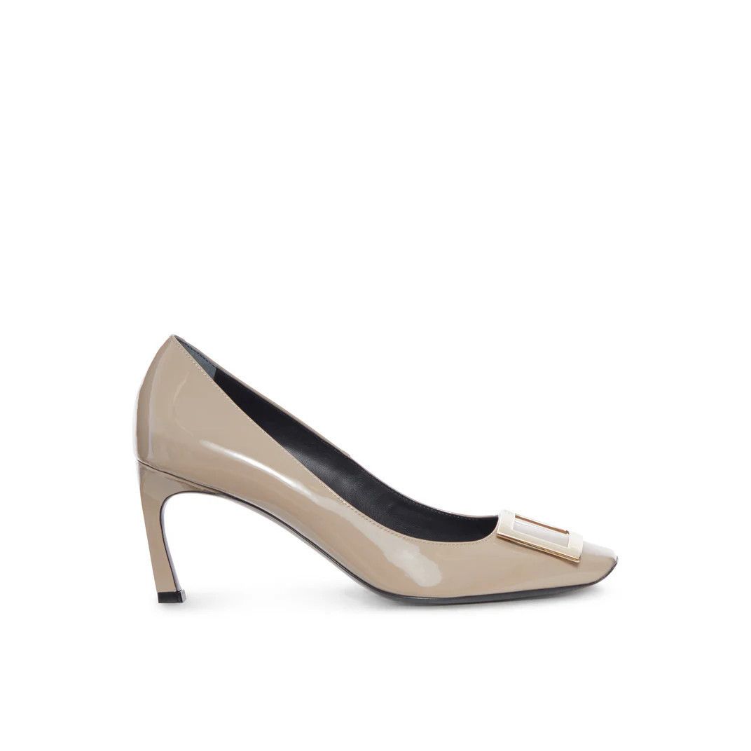 ROGER VIVIER Trompette Daino Patent Leather 70mm Pumps New &