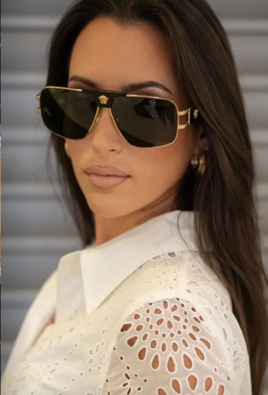Versace NEW Versace VE2251 100287 Metal Pilot Unisex Sunglasses Size ONE SIZE - 10 Thumbnail