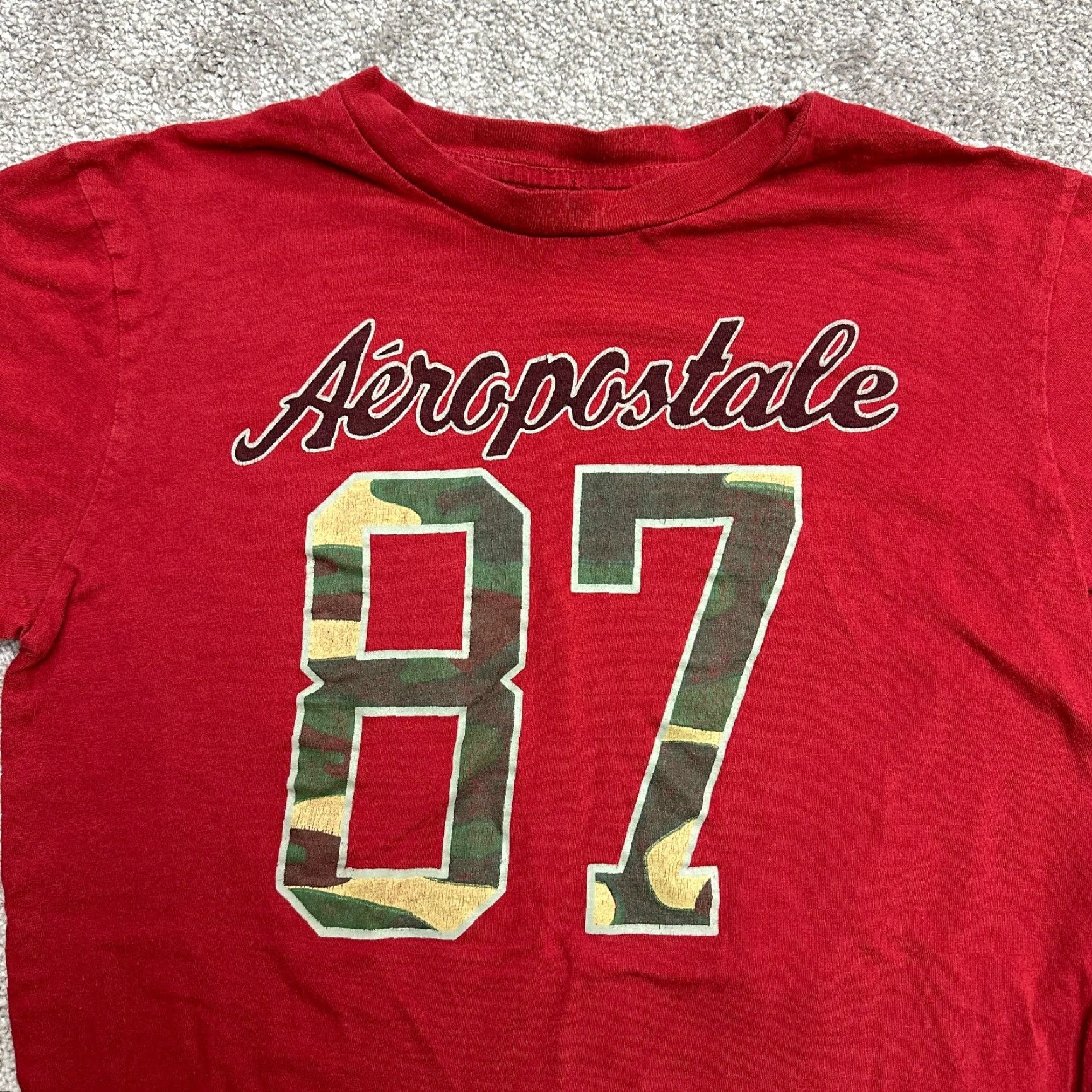 Aeropostale Aeropostale T-Shirt Womens S/M Red Crew Neck Short Sleeve Cotton Tee Top Size S / US 4 / IT 40 - 3 Thumbnail
