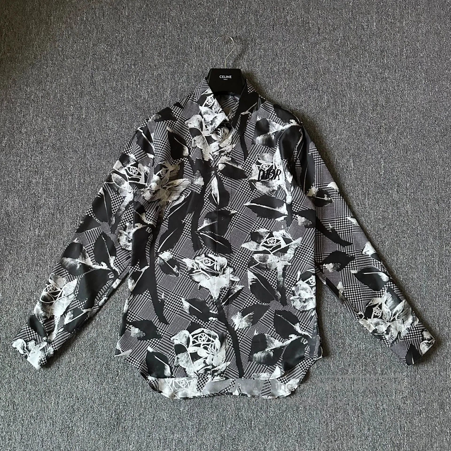 Dior Dior Black White Rose Print Shirt. Size US S / EU 44-46 / 1 - 1 Thumbnail
