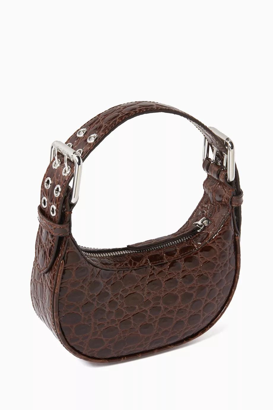 By Far o1mle1224 Size : OS/Croco Embossed Leather Mini Bag Sequoia Size ONE SIZE - 3 Thumbnail