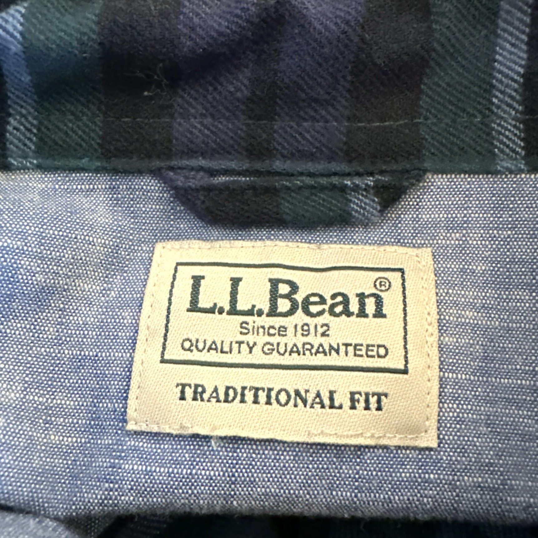 Vintage L.L. Bean Scotch Plaid Flannel Shirt XL Blue Pocket Button-Up Men's Size US XL / EU 56 / 4 - 7 Thumbnail