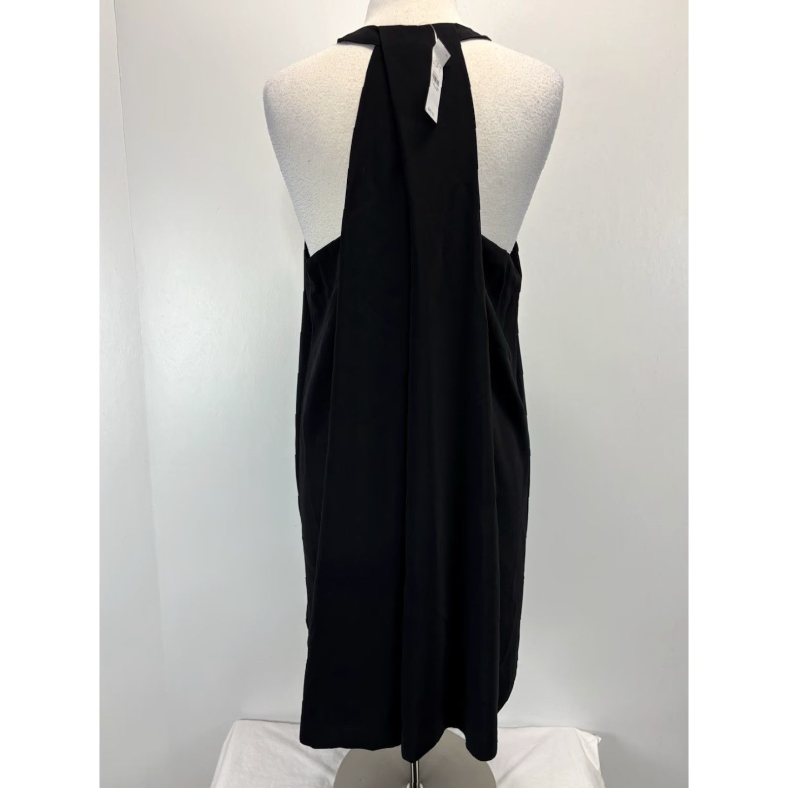 Loft NEW! Ann Taylor LOFT Dress Women Large Black Halter Swing Sleeveless Cocktail Size L / US 10 / IT 46 - 3 Thumbnail