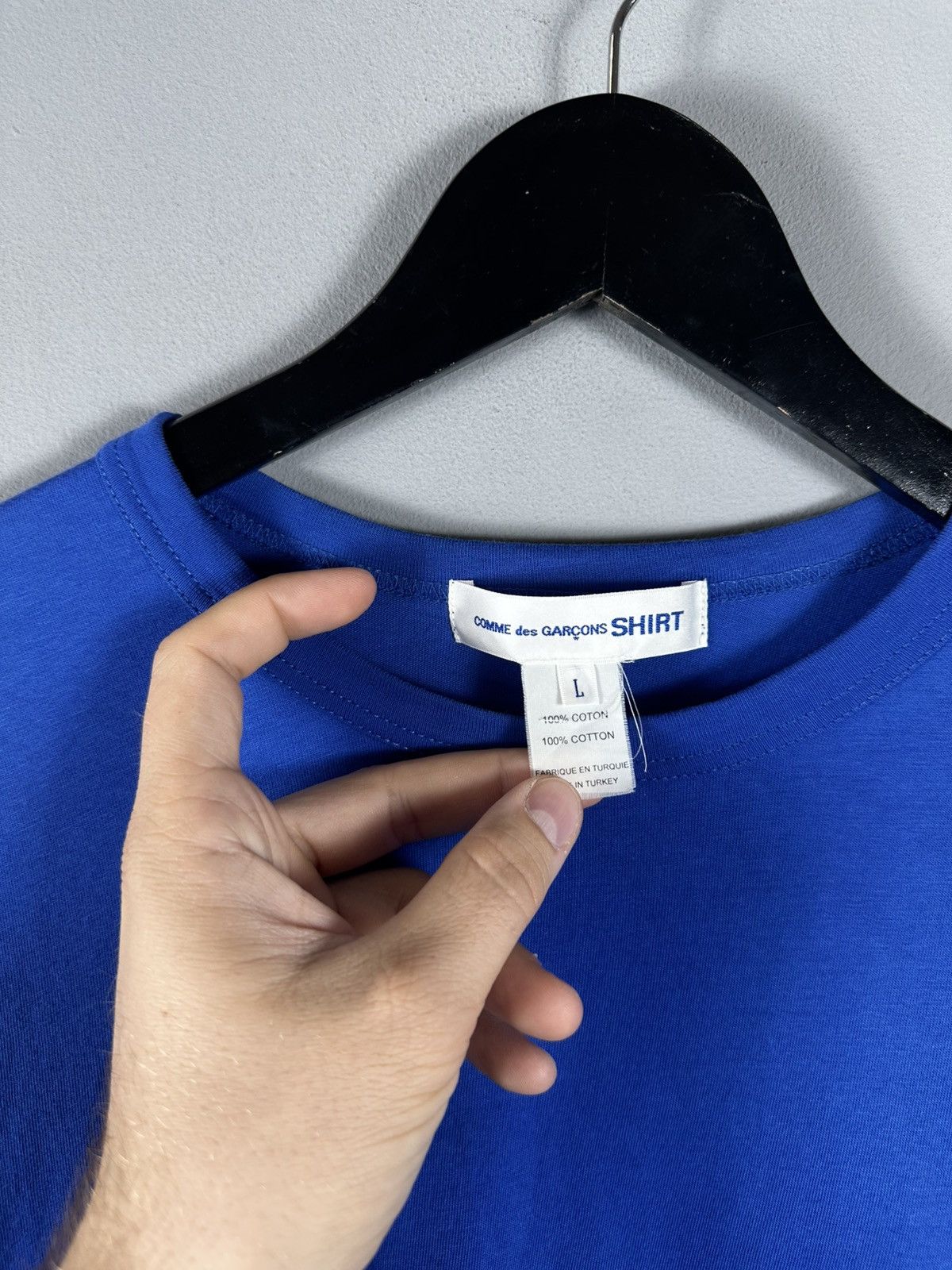 Comme des Garcons PLAY Vintage Comme Des Garcons long sleeve navy Size US L / EU 52-54 / 3 - 3 Thumbnail