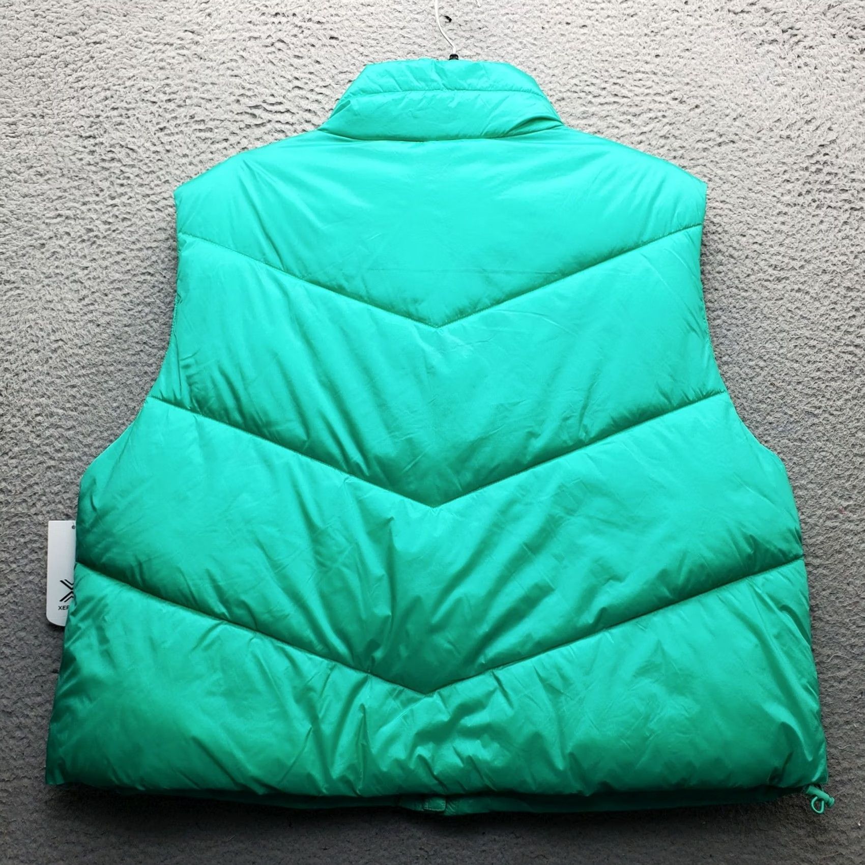 Vintage Xersion Womens Size XL Green Oversized Puffer Vest Mock Neck Full Zip Shirt Jacket Vest Size XL / US 12-14 / IT 48-50 - 2 Thumbnail