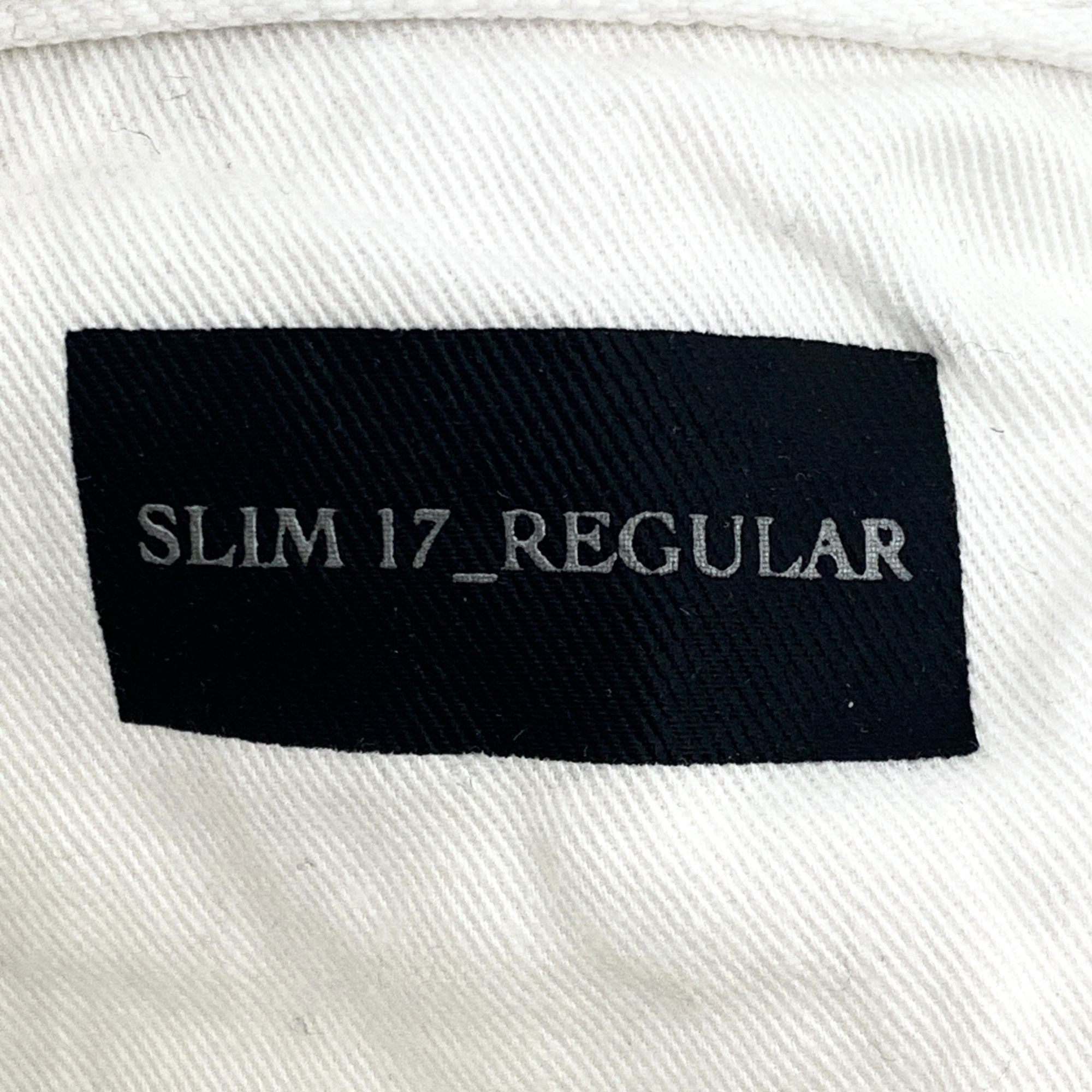 Dior Dior White Slim-Fit Cotton Denim Jeans With Embroidered Logo Size 31" - 2 Thumbnail