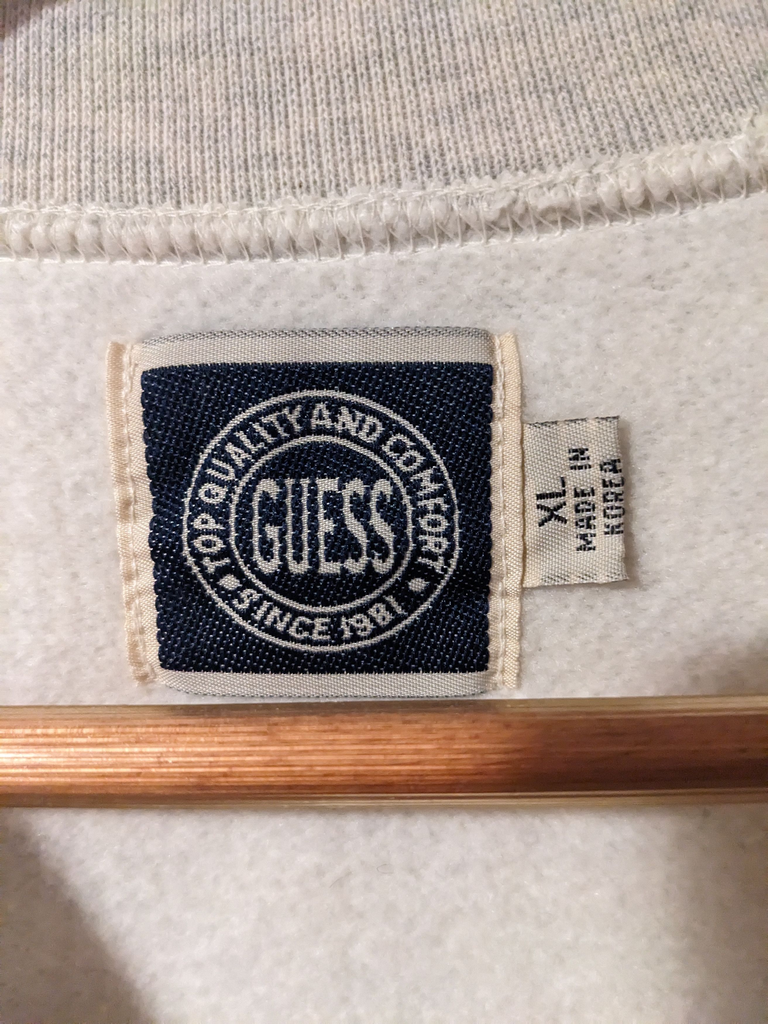 Guess × Vintage Vintage 90s Guess Jeans Logo Gray X-Large Sweatshirt Size US XL / EU 56 / 4 - 3 Thumbnail