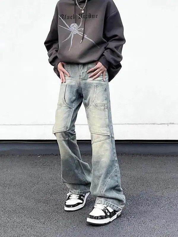 Japanese Brand × Jean Vintage washed street patchwork jeans Size US 32 / EU 48 - 2 Thumbnail