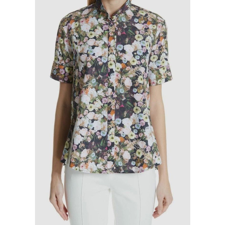Adam Lippes Adam Lippes Putnam & Putnam Floral Printed Trapeze Blouse Size XS / US 0-2 / IT 36-38 - 1 Thumbnail