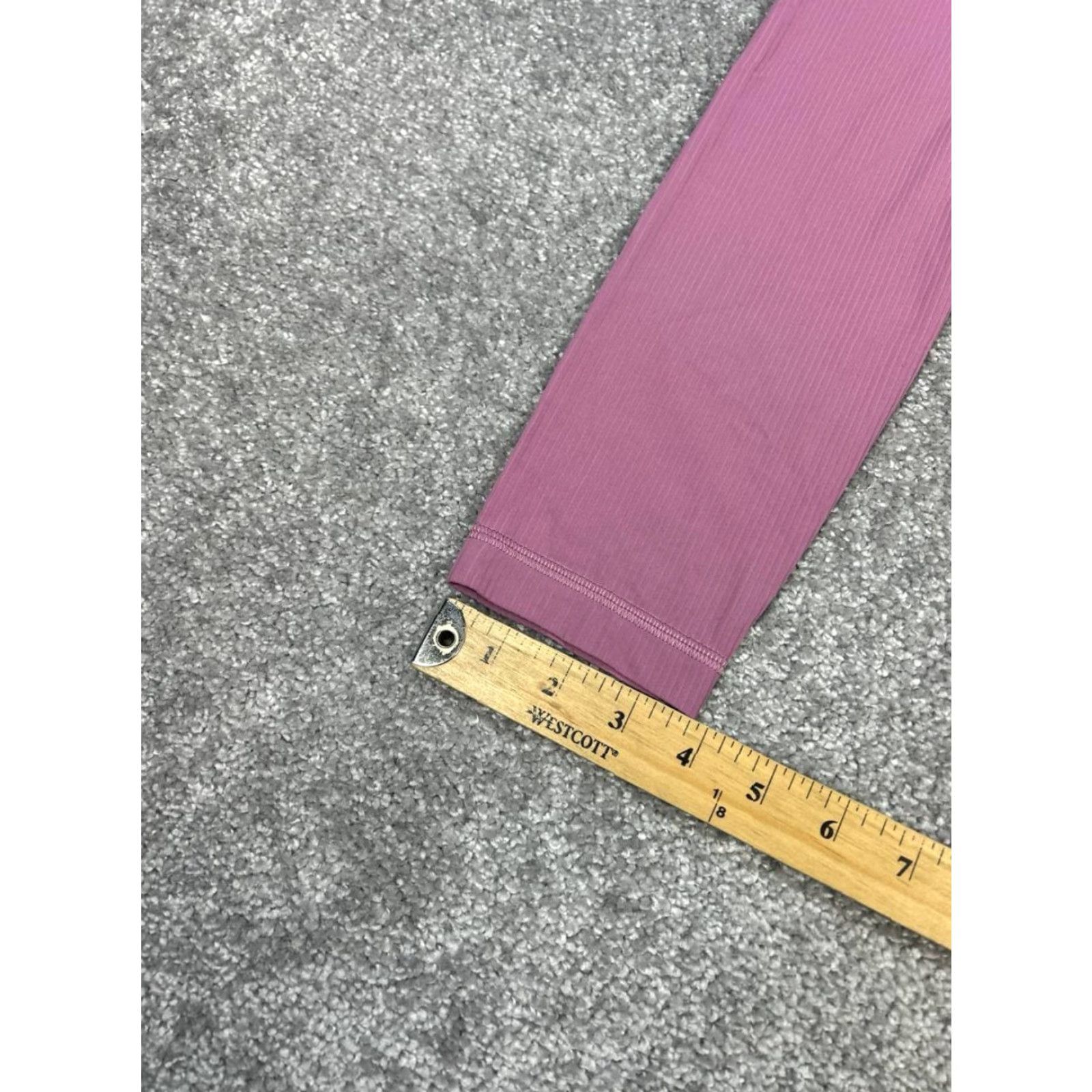 Lululemon Align Ribbed High Rise Pants Womens 4 Pink Logo Stretch Yoga