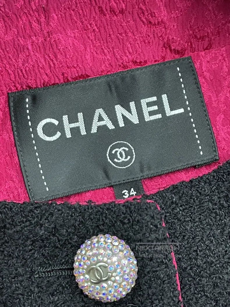 Chanel Chanel Black diamond button short jacket Size XXS / US 00 / IT 34 - 4 Thumbnail