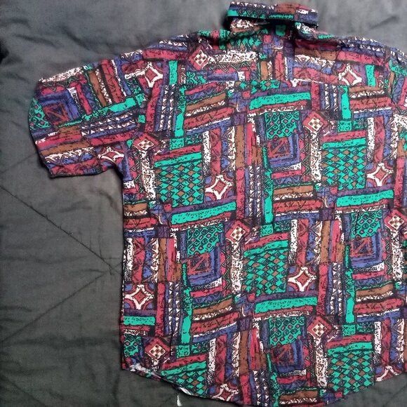 Vintage Vintage Michael James Abstract Geometric Button Shirt Size US L / EU 52-54 / 3 - 6 Thumbnail