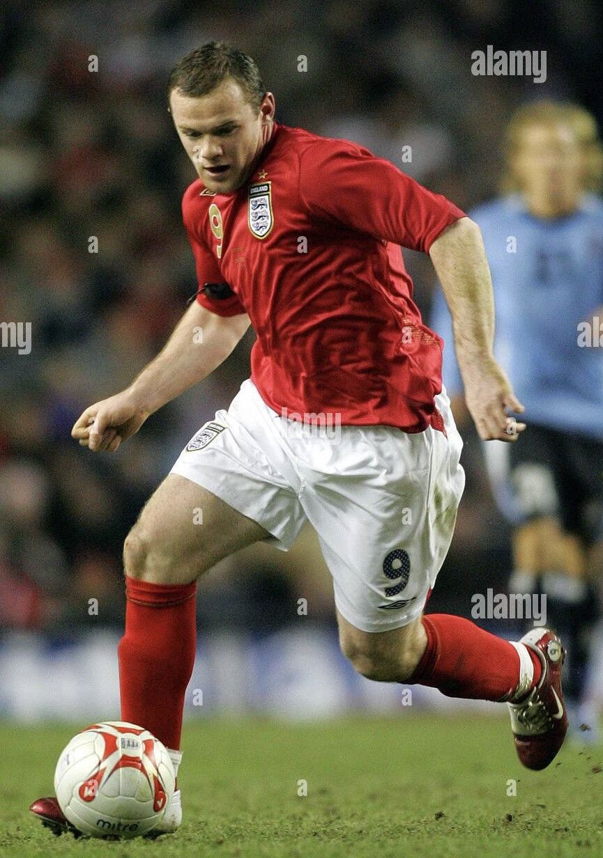 Umbro Rooney #9 England 2006-2007 Vintage Soccer Jersey Football Size US XL / EU 56 / 4 - 3 Thumbnail