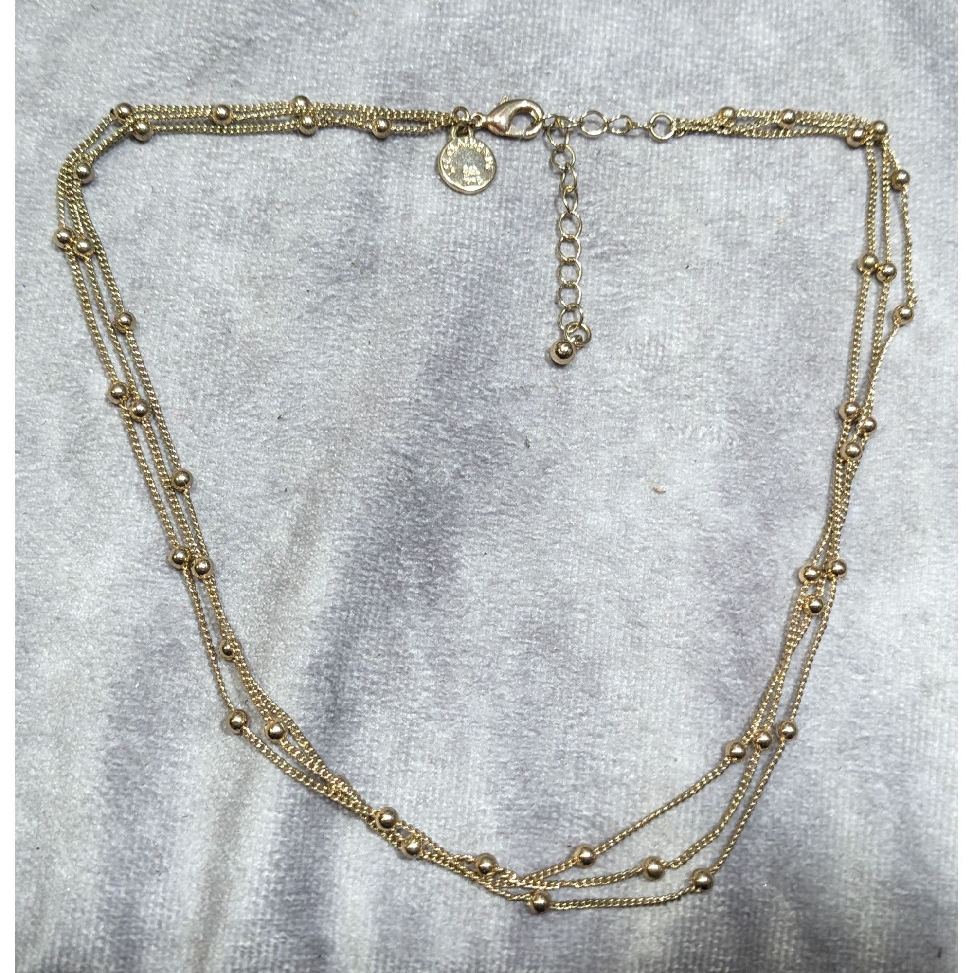 Liz Claiborne Elegant Liz Claiborne Layered Ball Studded Gold Tone Chain N Size ONE SIZE - 6 Thumbnail