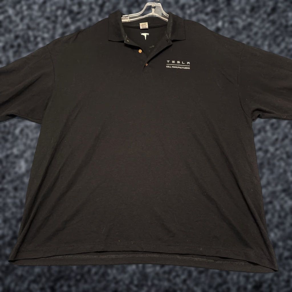 Gildan Gildan Polo Shirt Mens 3XL Black Short Sleeve Button Collared Knit Breathable Easy Care Lightweight Casual Travel Shirt Size US XXL / EU 58 / 5 - 1 Thumbnail