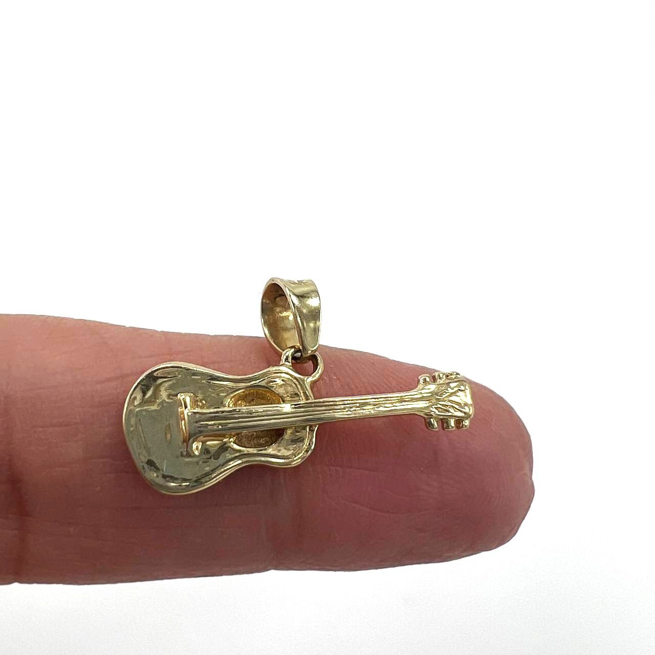 Other 14K Yellow Gold Guitar Pendant – Artistic and Elegant Design Size ONE SIZE - 1 Thumbnail