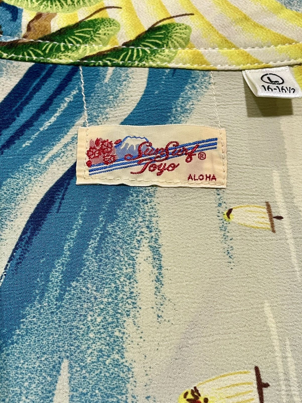 Sun Surf Kabe Crepe “Big Wave” Rayon Shirt Size US L / EU 52-54 / 3 - 5 Thumbnail