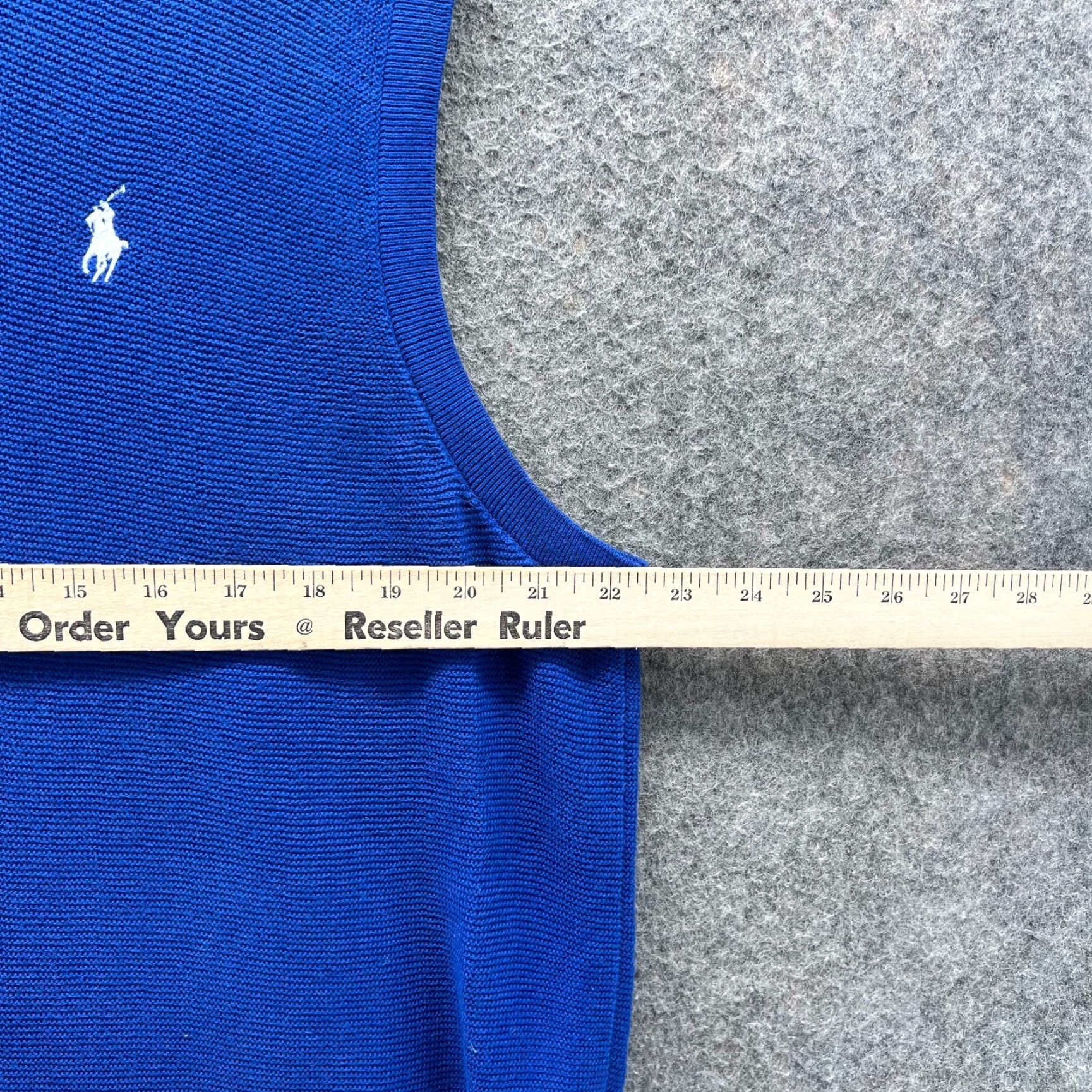 Polo Ralph Lauren VINTAGE Polo Ralph Lauren Vest Sweater Mens Large Royal Blue Knit Pony Patch Logo Golf Size US L / EU 52-54 / 3 - 6 Thumbnail