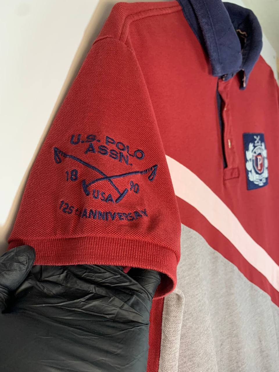 U.S. Polo Assn. × Vintage US POLO ASSN 125th Anniversary | Rugby Polo Shirt | Mens | Size US M / EU 48-50 / 2 - 6 Thumbnail